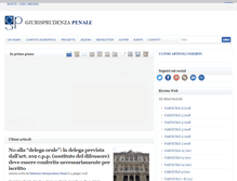 Tablet Screenshot of giurisprudenzapenale.com